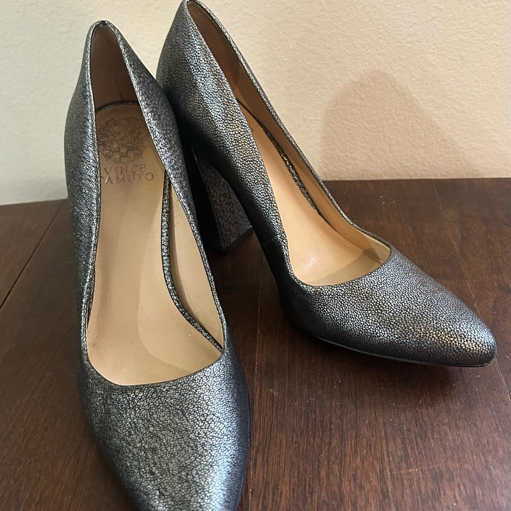 Vince Camuto Metallic Pumps | Pointed Toe Heels | Elegant & Chic